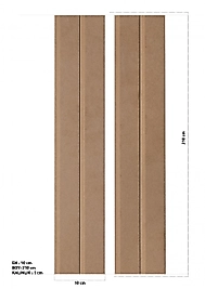 İskandinav Lambri 10 CM Genişlik X 10 mm Kalınlık X 210 cm Uzunlukta Ham Mdf