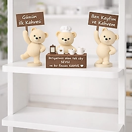 MİNİK BARİSTA KAHVE KÖŞESİ 3'LÜ SET BİBLO AYICIK