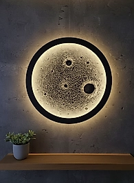 HAM MDF LED IŞIKLI DOLUNAY TABLO KASNAĞI