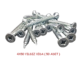 4x50 Yıldız Sunta Vidası (50 Adet)