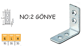 L GÖNYE NO:2 ( 16 MM X 35 MM X 35 MM )