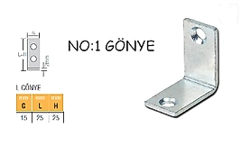 L GÖNYE NO:1 ( 16 MM X 25 MM X 25 MM )