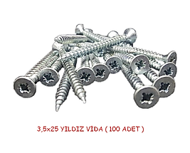 3,5X25 YILDIZ SUNTA VİDASI ( 100 ADET )